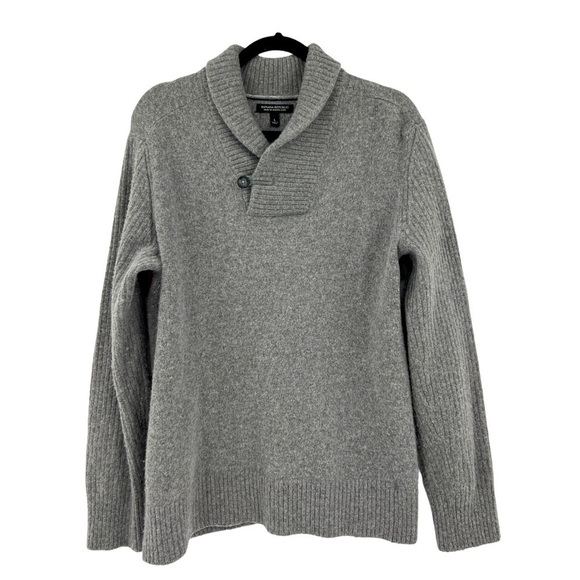 Banana Republic Other - Banana Republic Mens Wool Blend Sweater Size Large Grey Italian Yarn Minimalist